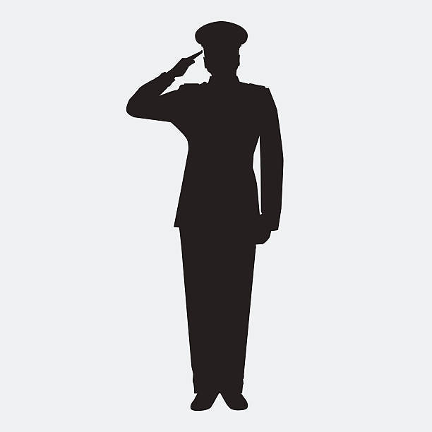 Military person saluting